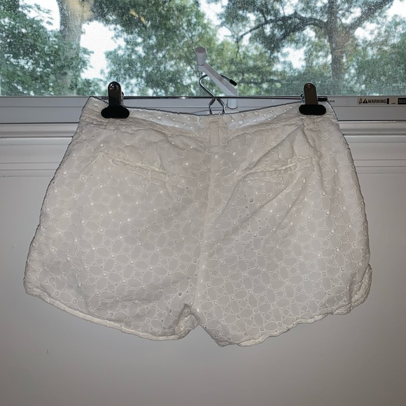 Madewell White Eyelet Linen Shorts - Picture 2 of 6